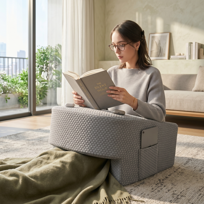 Ergonomic Reading & Laptop Support Cushion with Side Pockets