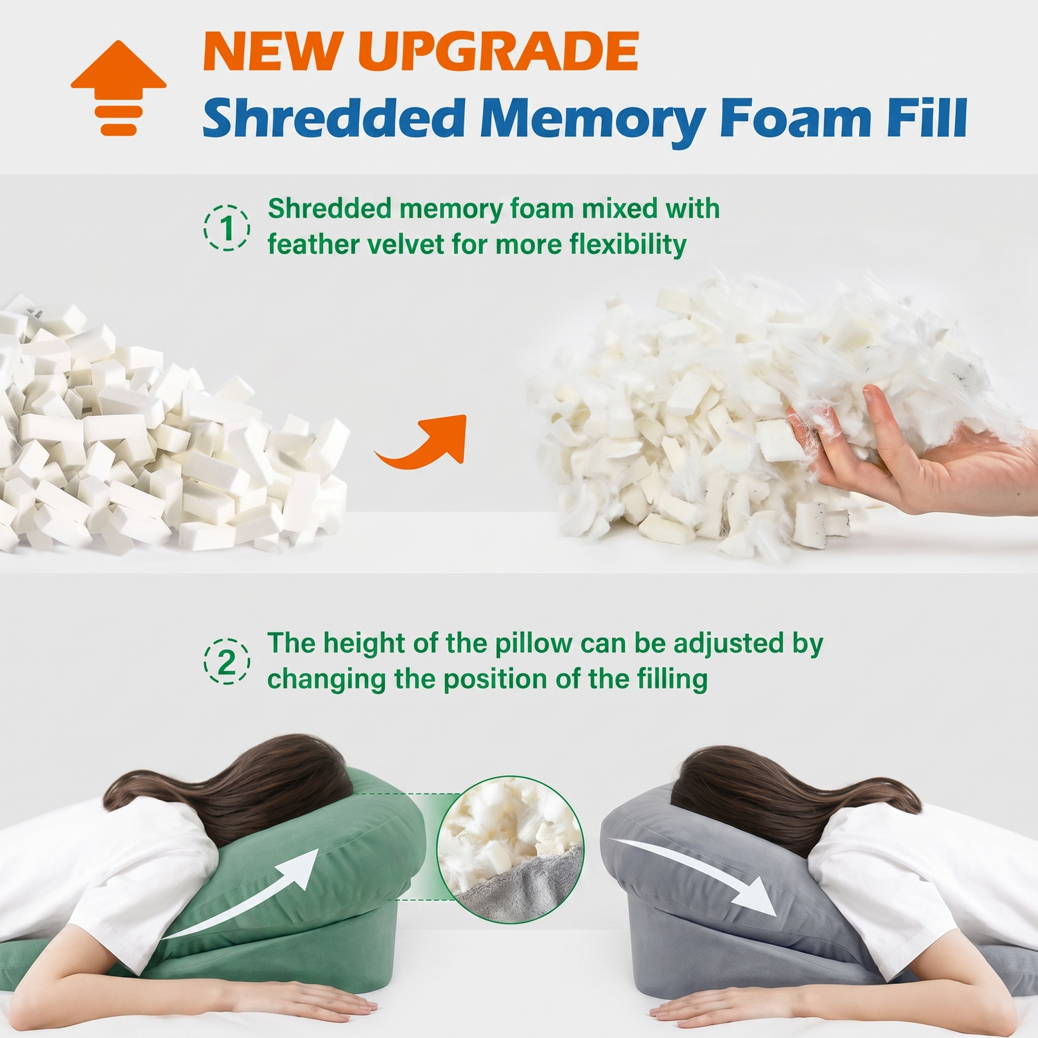 Adjustable Memory Foam Fill