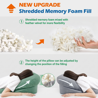 Adjustable Face Down Memory Foam Support Pillow for Stomach Sleepers & Relaxation