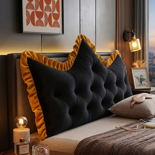 Kovelli Plush Tufted Headboard Pillow Backrest Cushion