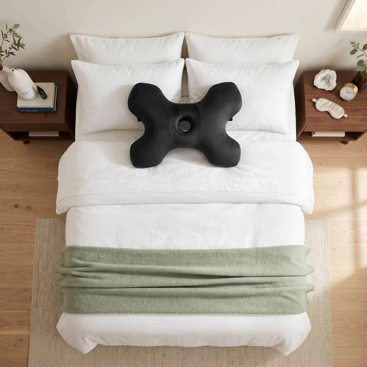 Kovelli Ergonomic Side Sleeper Pillow with Ear Hole