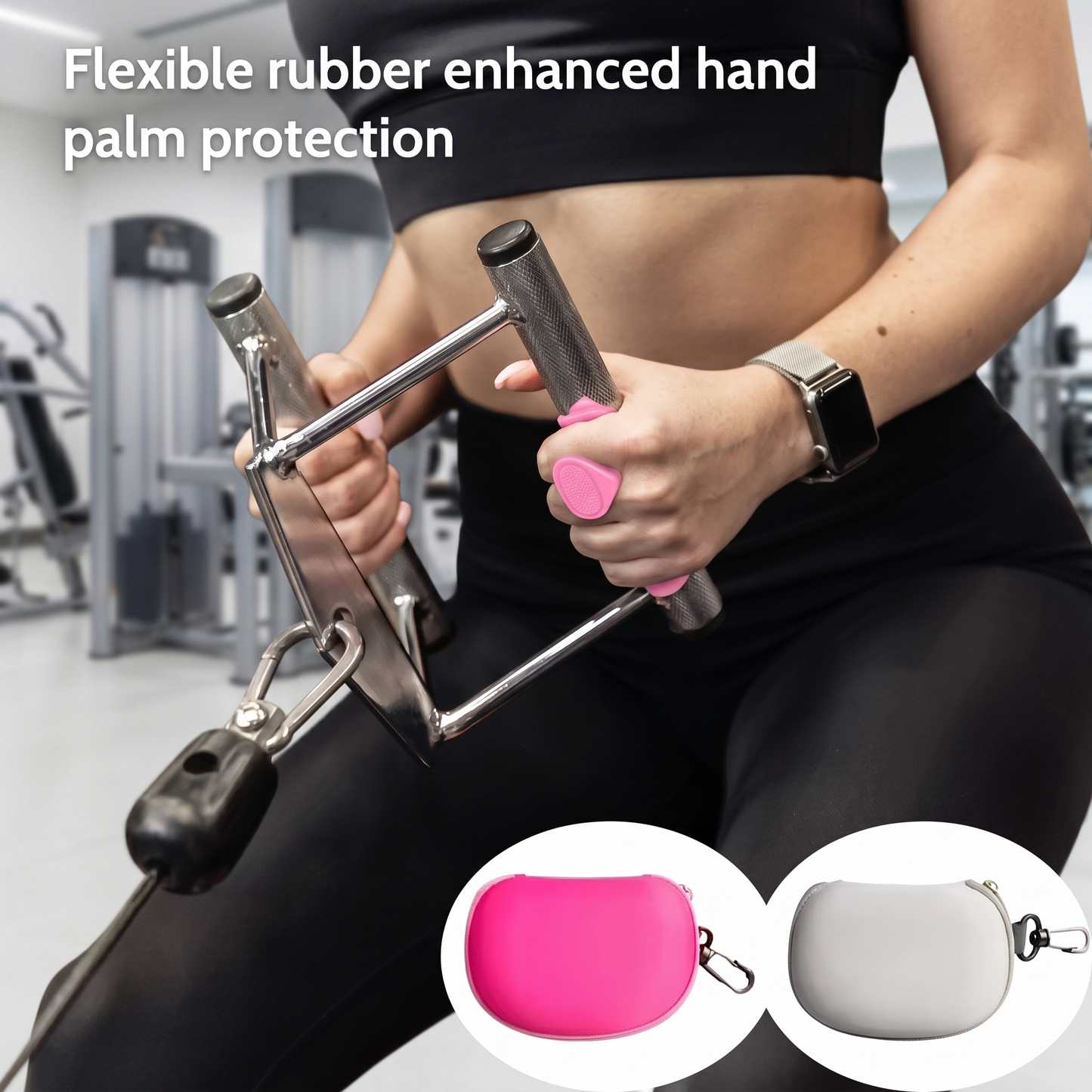 Ergonomic Silicone Weightlifting Grip Pads with Textured Palm Support for Gym Training