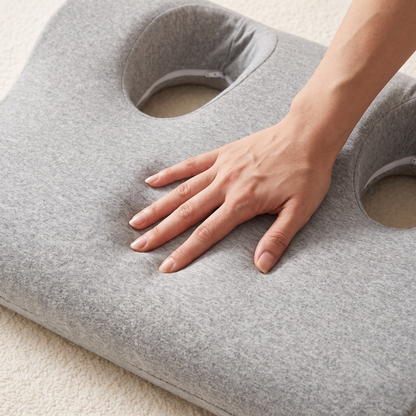 Ergonomic Memory Foam Pillow with Dual Ear Openings