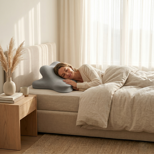 Ergonomic Full Body Support Pillow for Relaxed Lying & Bed Comfort