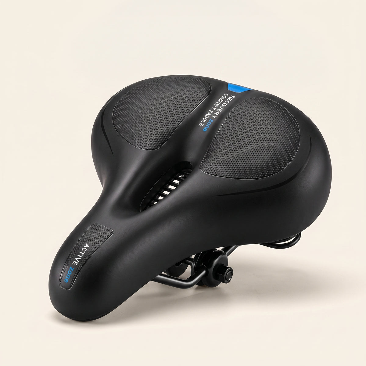 Wide Memory Foam Bike Saddle with Ventilated Comfort Design