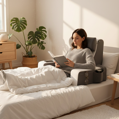 Ergonomic Bed Rest Pillow with Memory Foam Support