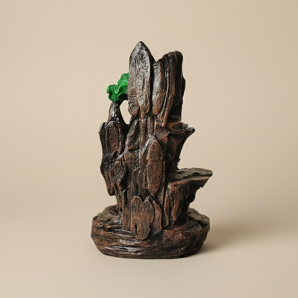 Zen Incense Holder with Mountain Landscape Design