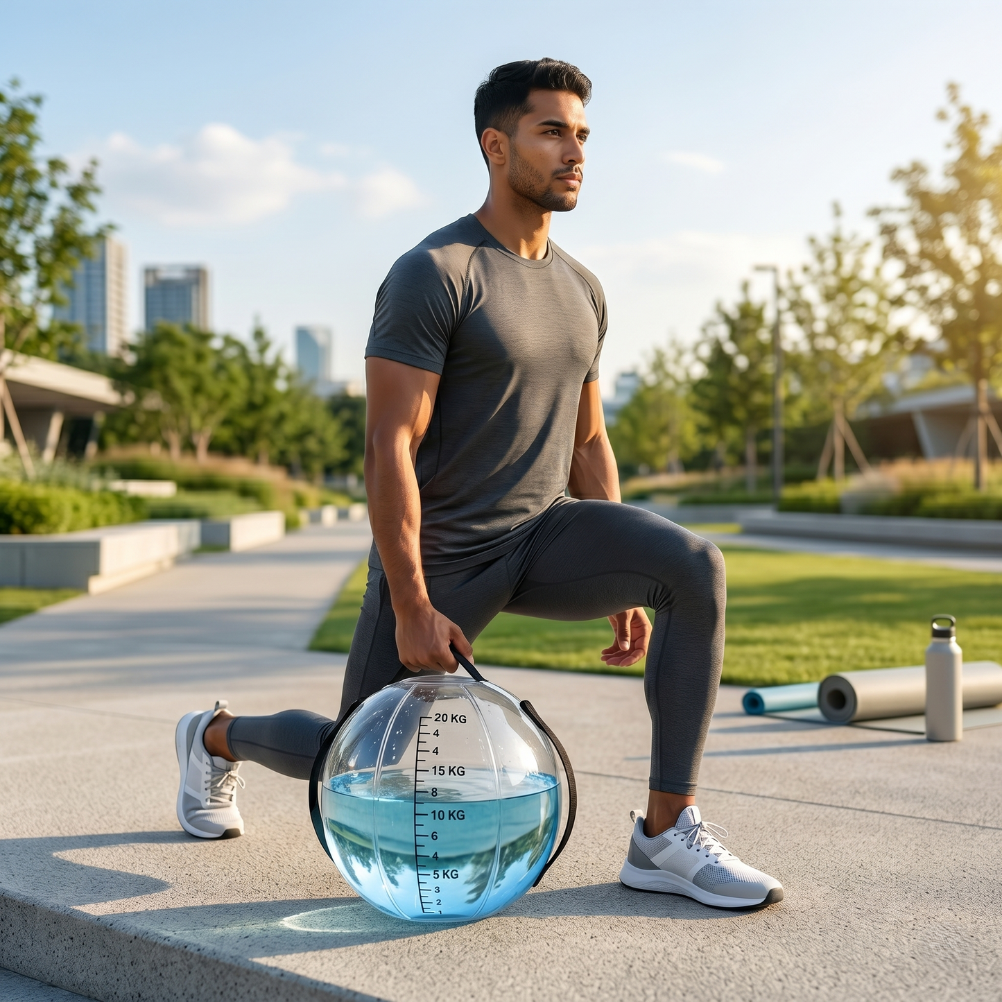 Water-Filled Stability Strength Ball for Core Training, Balance & Functional Fitness