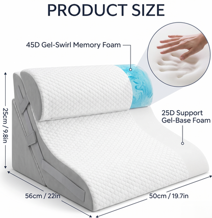Adjustable Bed Wedge Pillow Set for Elevated Sleeping & Relaxation