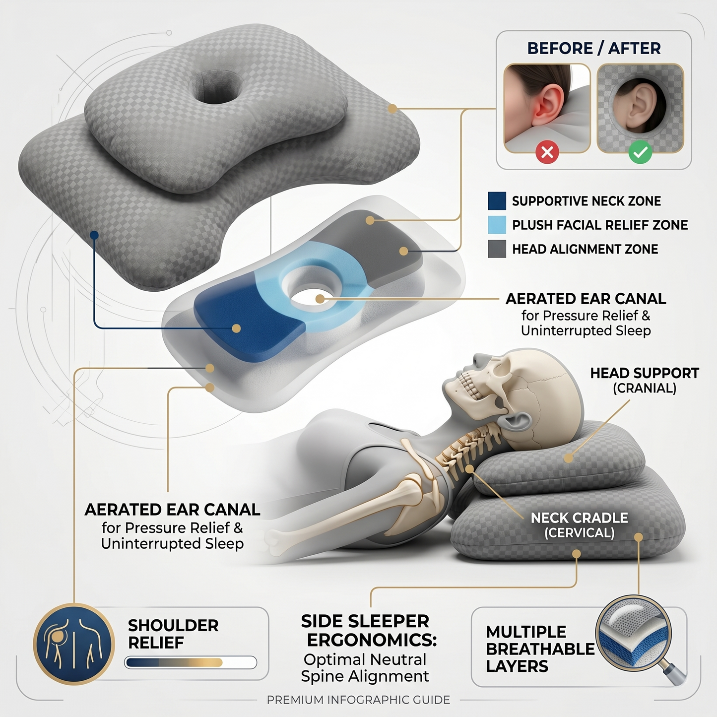 Kovelli SideRest Ergonomic Sleep Pillow