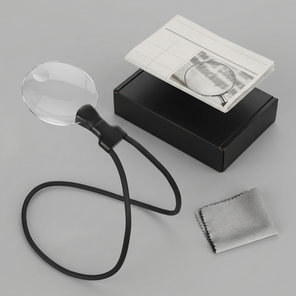 Hands-Free Neck 3X Magnifier for Reading, Sewing & Detailed Work
