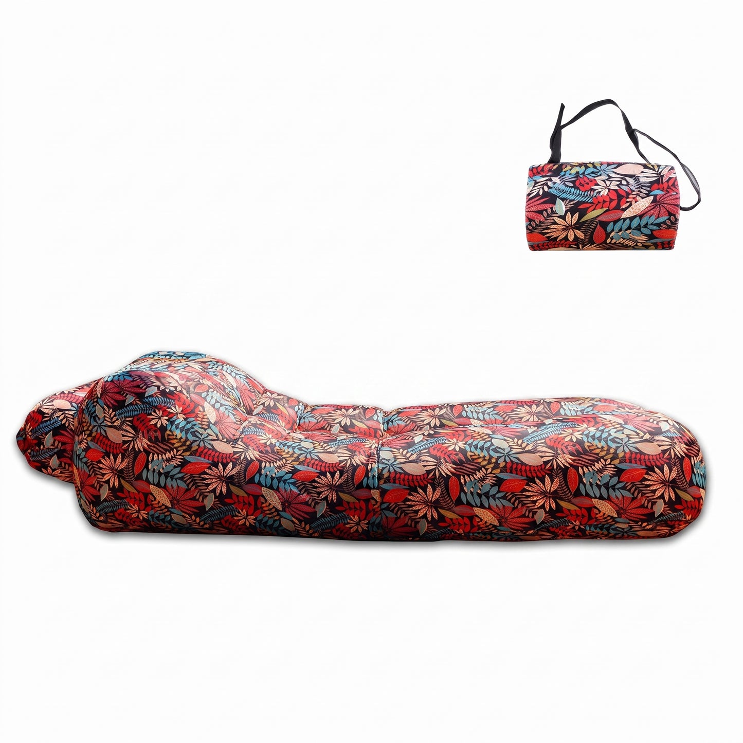 Full-Length Inflatable Lounger Sofa with Breathable Mesh Center