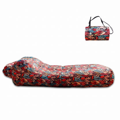 Full-Length Inflatable Lounger Sofa with Breathable Mesh Center