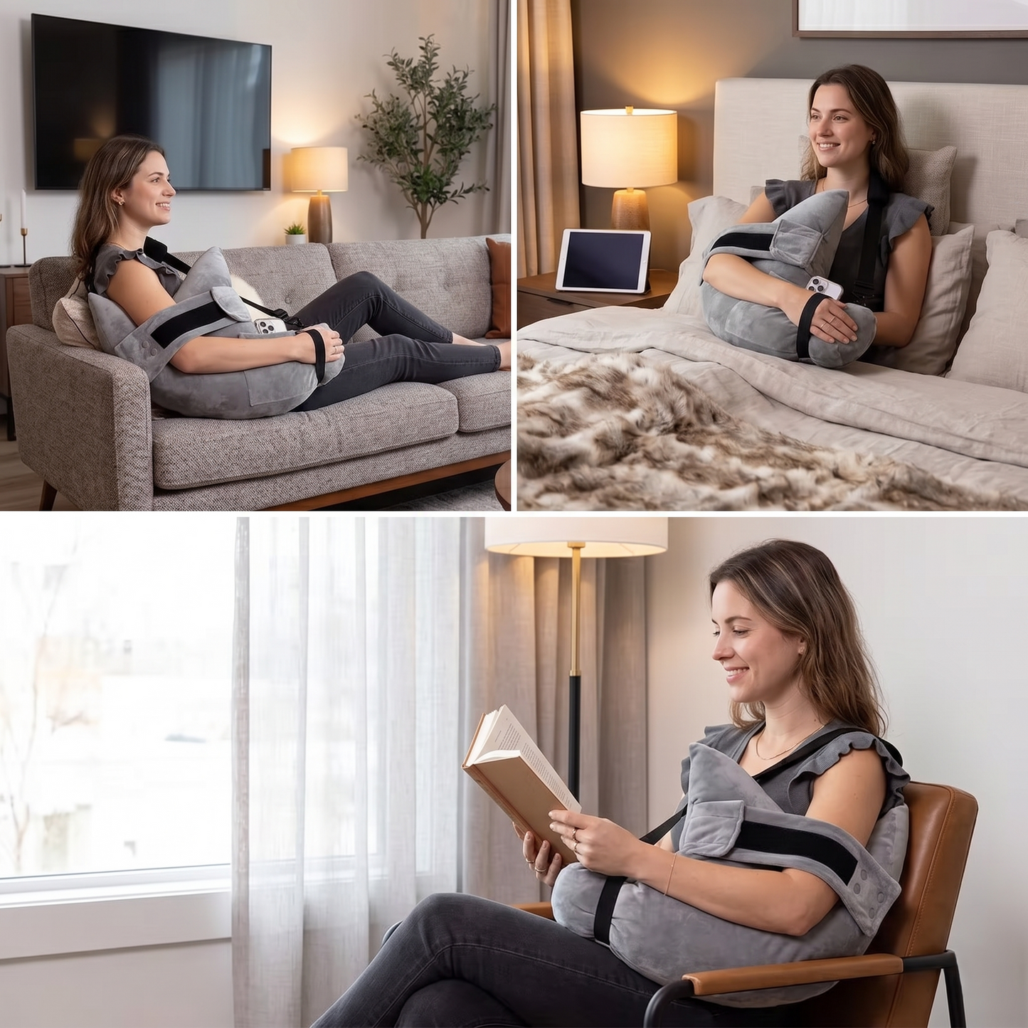 Hands-Free Comfort Pillow – Relax, Scroll & Unwind Without Holding Your Phone