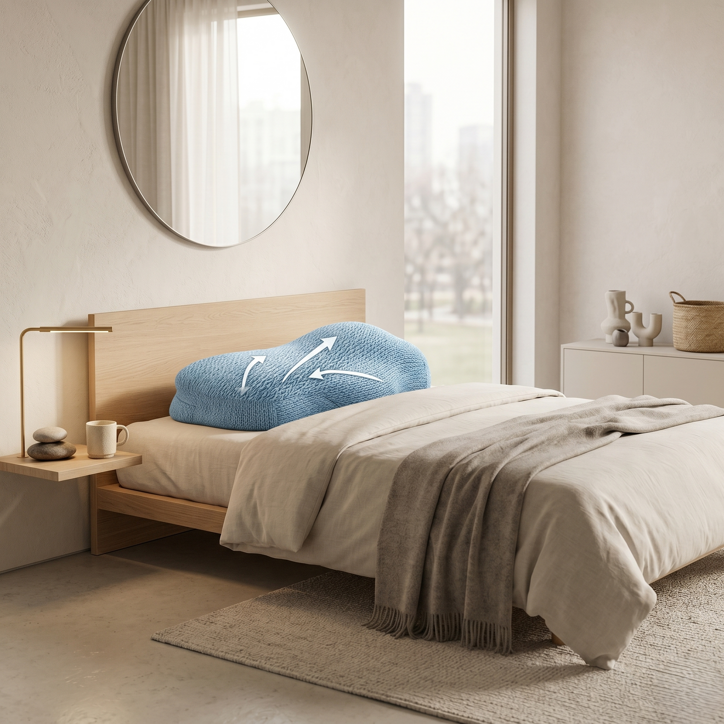 Ergonomic Cloud Contour Sleep Pillow