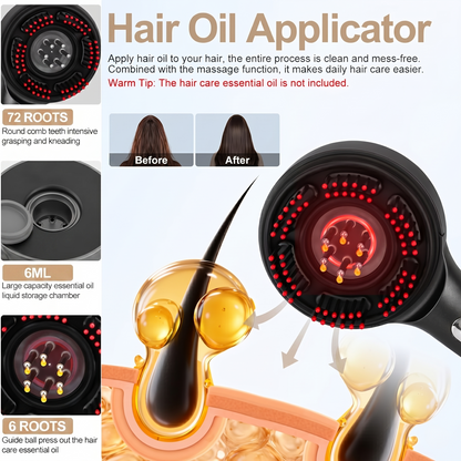 Kovelli™ Heated Scalp Massage Oil Applicator Brush