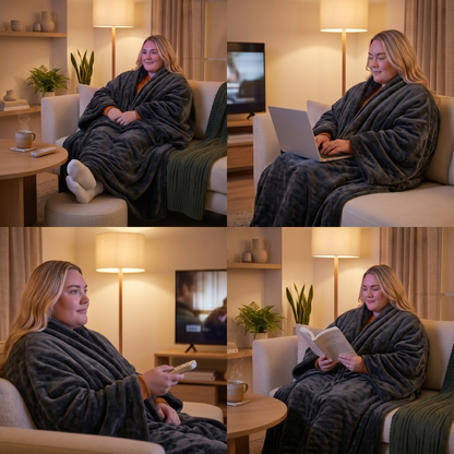 Oversized Wearable Blanket for Full-Body Comfort