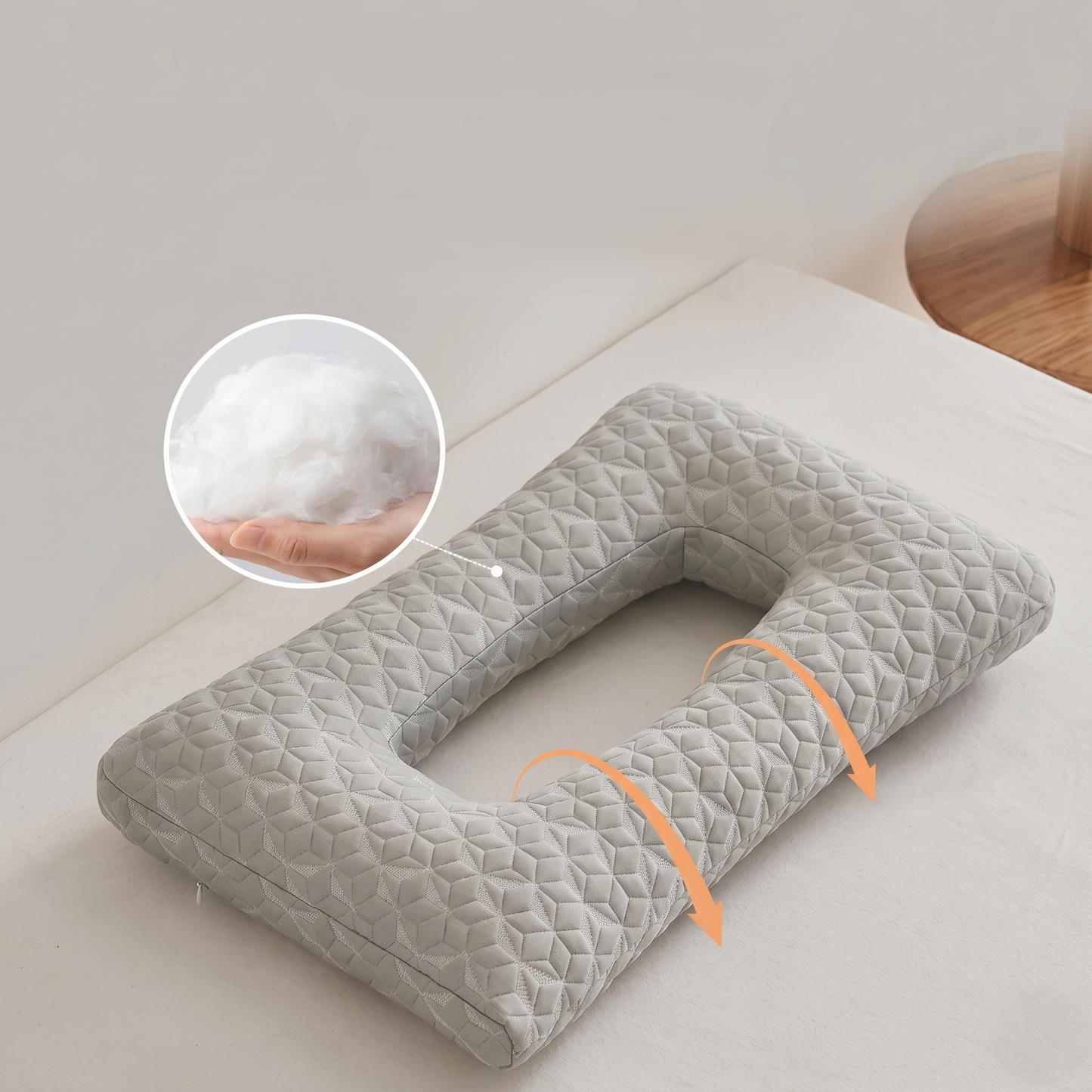Contour Ear Relief Side Sleeper Pillow with Pressure-Free Ear Opening