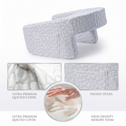 Ergonomic Reading & Laptop Support Cushion with Side Pockets