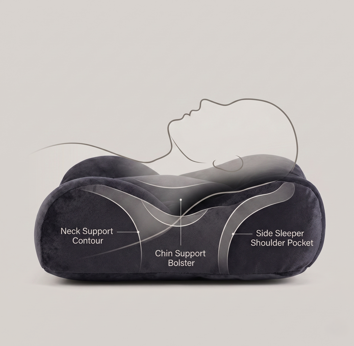 Ergonomic Egg Shape Neck Support Sleeping Pillow