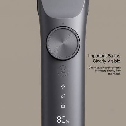 Cordless Waterproof Hair Clipper with Adjustable Length Control