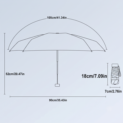 UV Protection Umbrella with Lightweight Frame