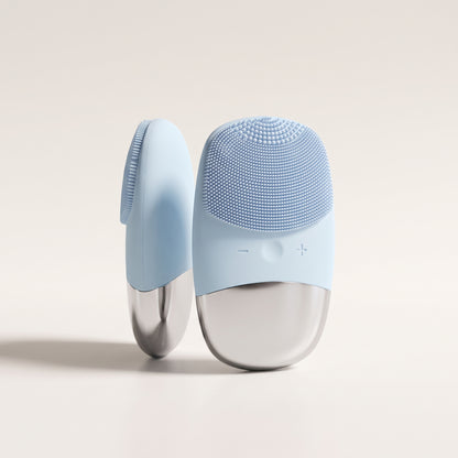 Sonic Silicone Facial Cleansing Brush with Dual-Surface Design