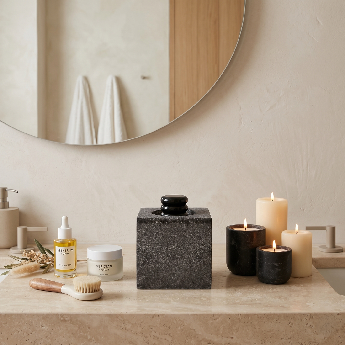 Natural Granite Essential Oil Holder For Sauna & Spa Rituals