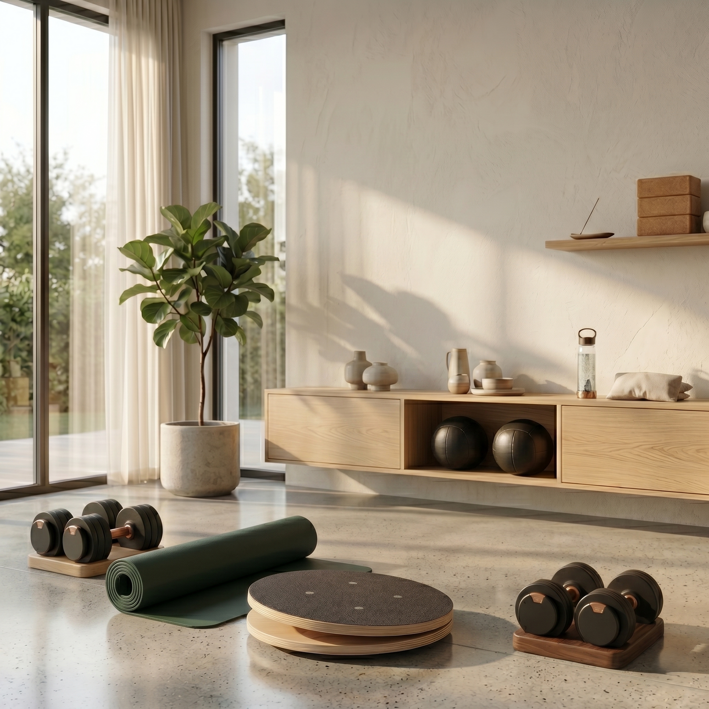 Rotational Balance Board for Home Fitness