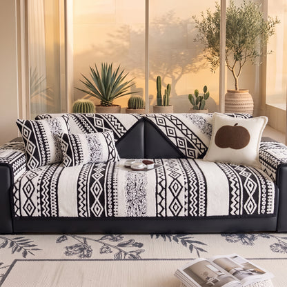 Plush 500 GSM Anti-Slip Sofa Cushion Cover