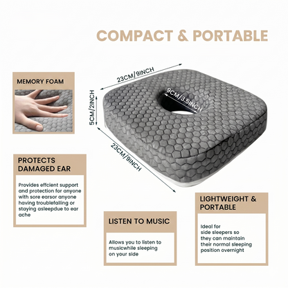 Ear Piercing Pillow for Side Sleepers