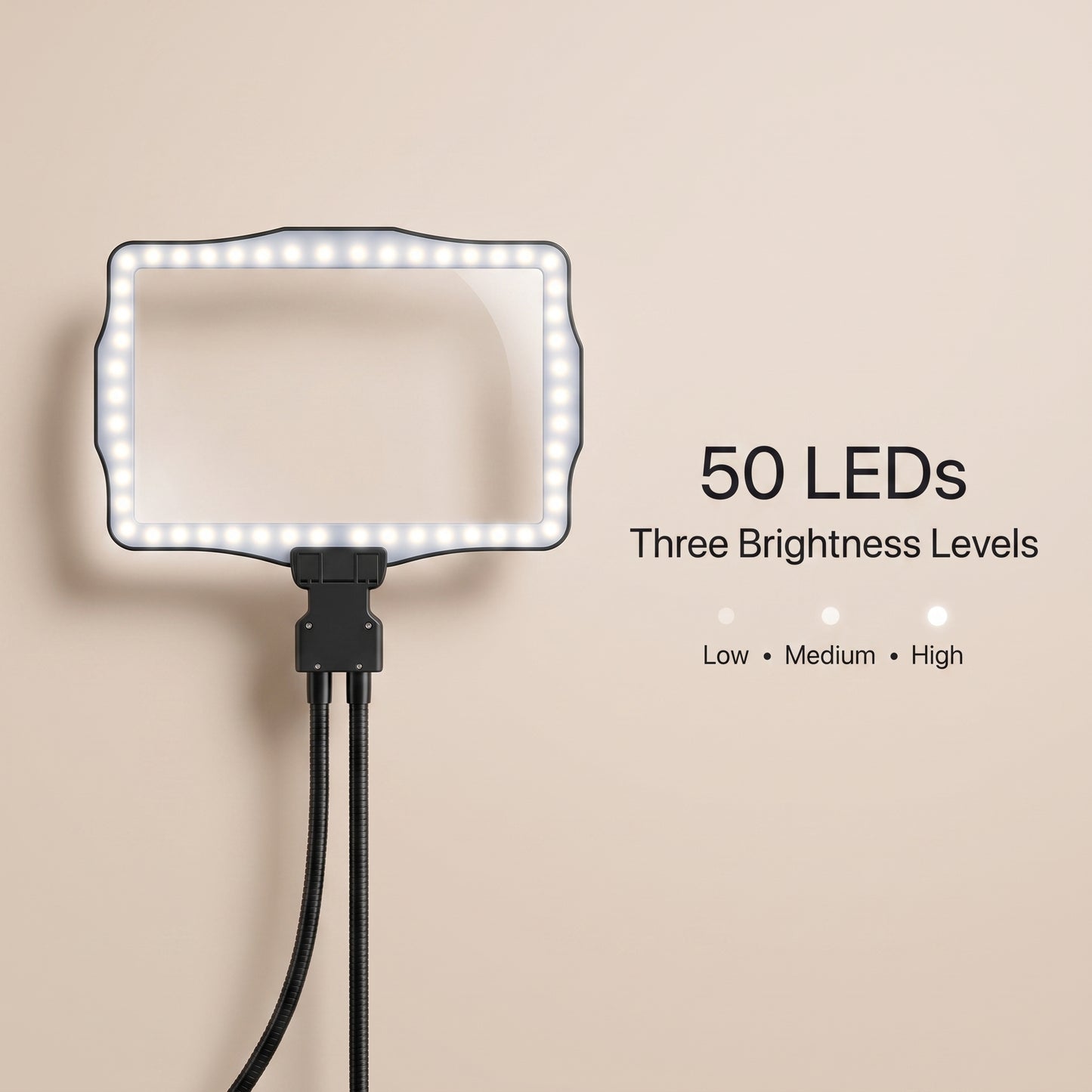 10X Hands-Free Magnifying Glass with 50 LEDs & Flexible Gooseneck