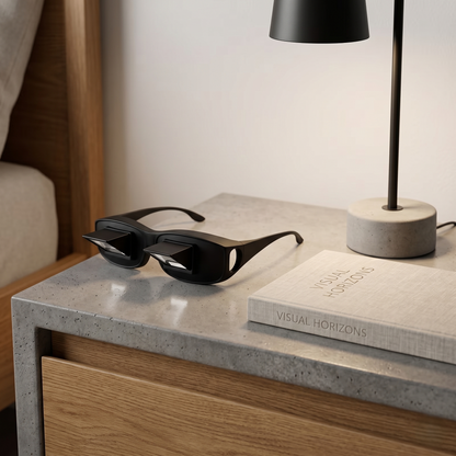 Prism Reading Glasses For Lying Down – Hands-Free Bed Reading & Viewing Glasses