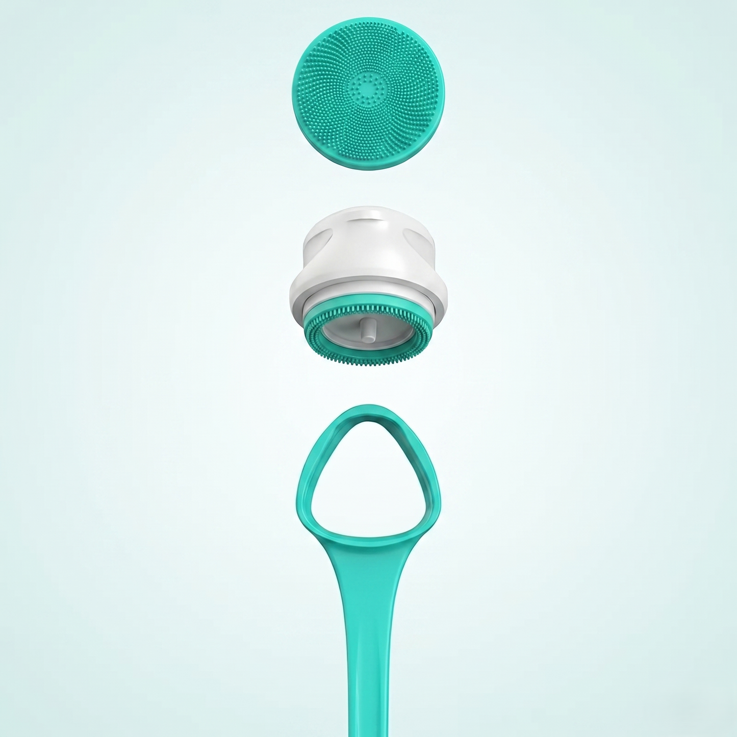 Electric Long Handle Body Cleansing Brush With Detachable Handheld Head