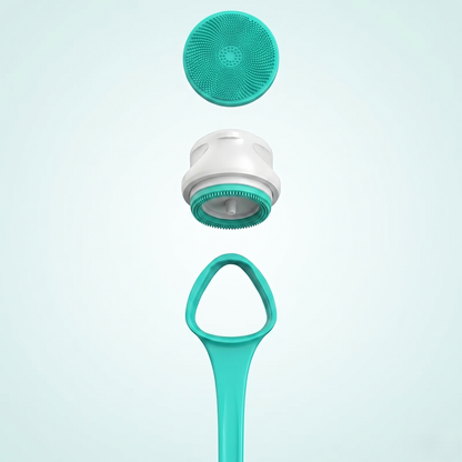 Electric Long Handle Body Cleansing Brush With Detachable Handheld Head