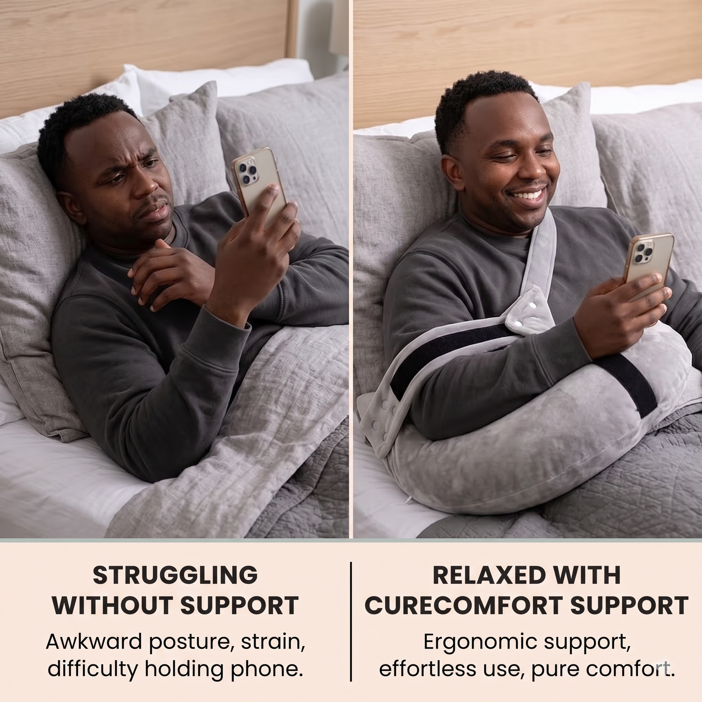 Hands-Free Comfort Pillow – Relax, Scroll & Unwind Without Holding Your Phone