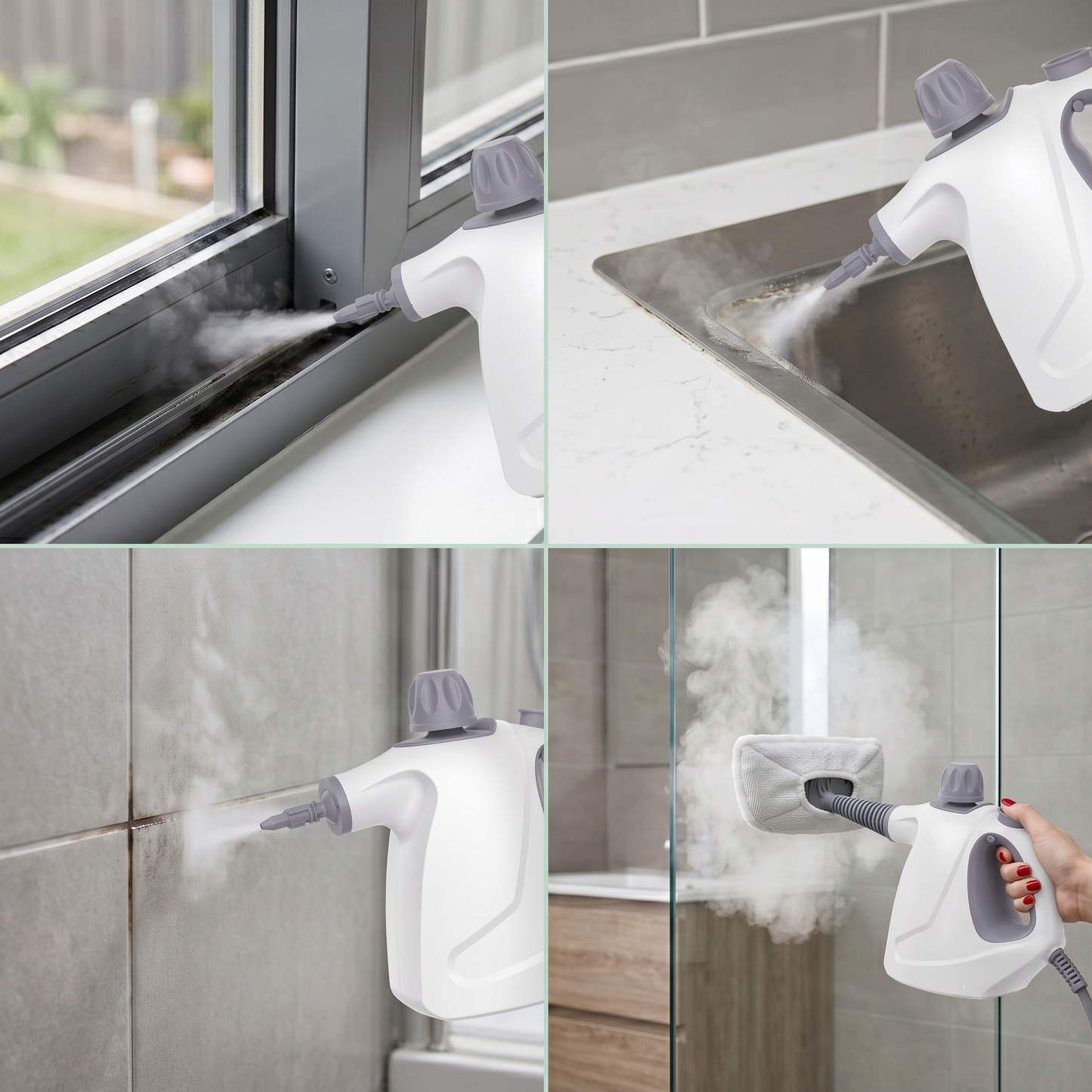 Precision Handheld Steam Cleaner for Tile, Grout & Hard-to-Reach Surfaces