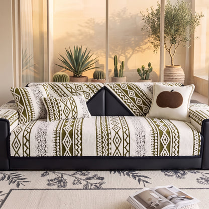 Plush 500 GSM Anti-Slip Sofa Cushion Cover