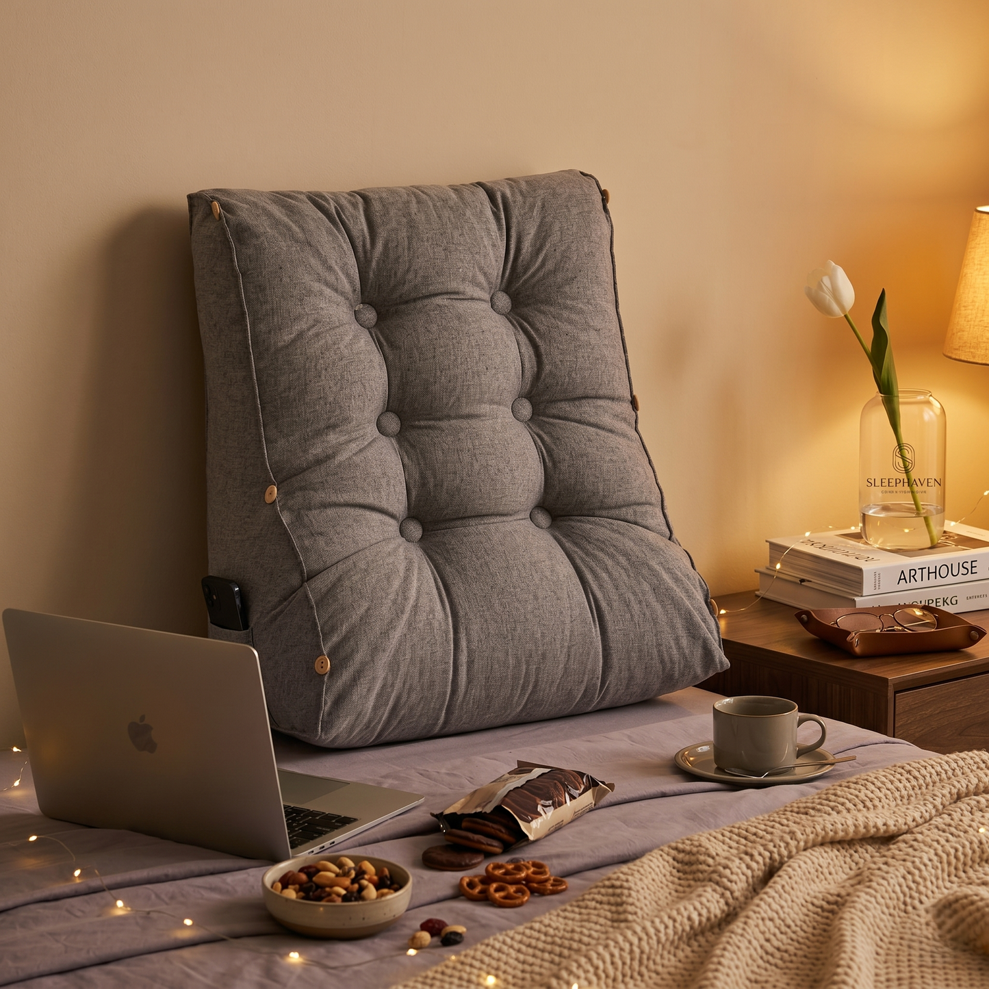 Tufted Reading Backrest Cushion Pillow