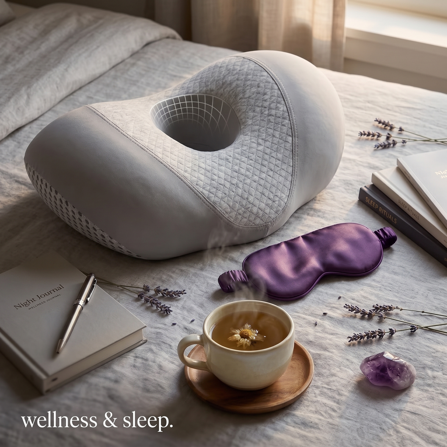 Kovelli™ Compact Mini Memory Foam Ear Relief Side Sleeper Pillow
