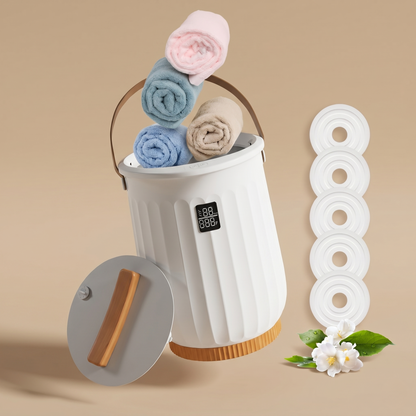 Kovelli™ Luxury Towel Warmer Bucket – Spa-Inspired Heated Towel & Blanket Warmer with Aromatherapy
