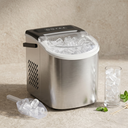 Premium Countertop Ice Maker With Fast Ice Production & Self-Cleaning Function