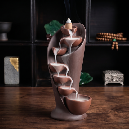 Waterfall Incense Burner for Relaxing Home Ambience