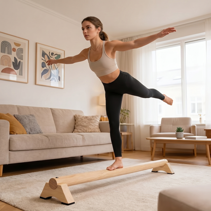 Wooden Balance Trainer Bar – At-Home Stability & Coordination Training Tool