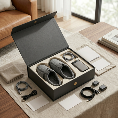 Rechargeable Heated House Slippers For Cozy Indoor Warmth & Winter Comfort