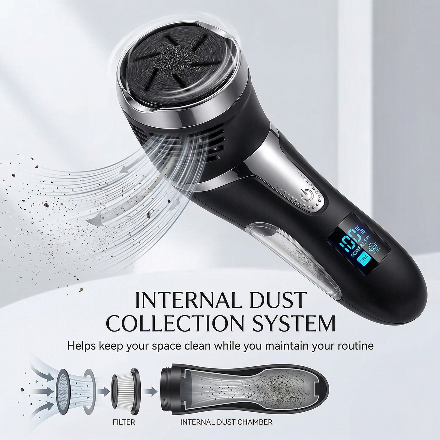 Electric Foot Care Device with Dust Collection | Rechargeable Foot File | Kovelli™
