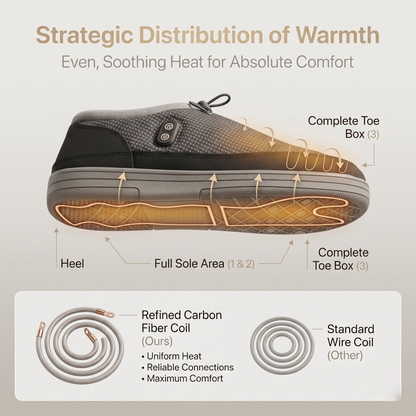 Rechargeable Heated House Slippers For Cozy Indoor Warmth & Winter Comfort