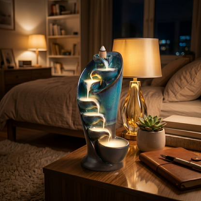 Waterfall Incense Burner for Relaxing Home Ambience