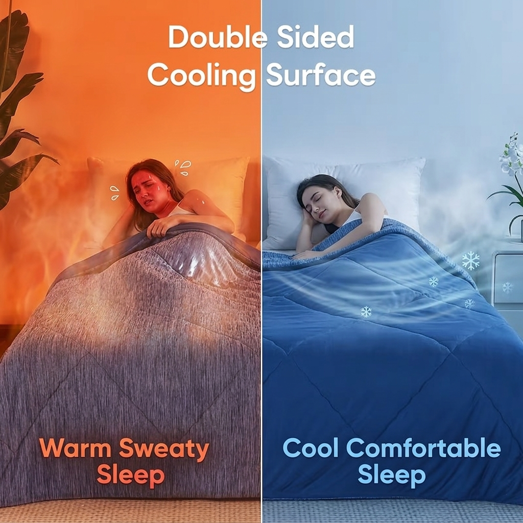Cooling Blanket – Lightweight Breathable Throw for Hot Sleepers & Warm Nights