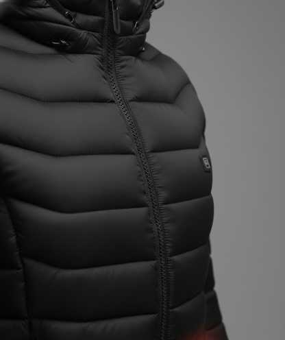 USB Heated Winter Jacket with Targeted Heat Zones